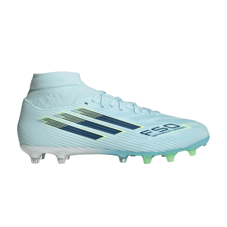 adidas Wmns F50 Sparkfusion League Mid FG AG 'Almost Blue Dusky Petrol Hi-Res Yellow'