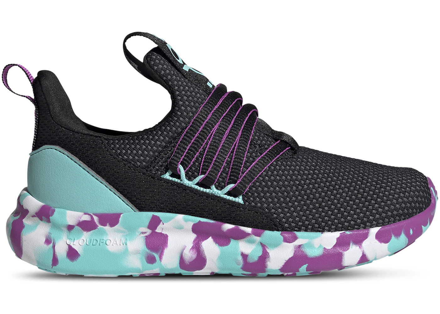 adidas Lite Racer Adapt 7.0 Black Purple Burst Aqua (GS)