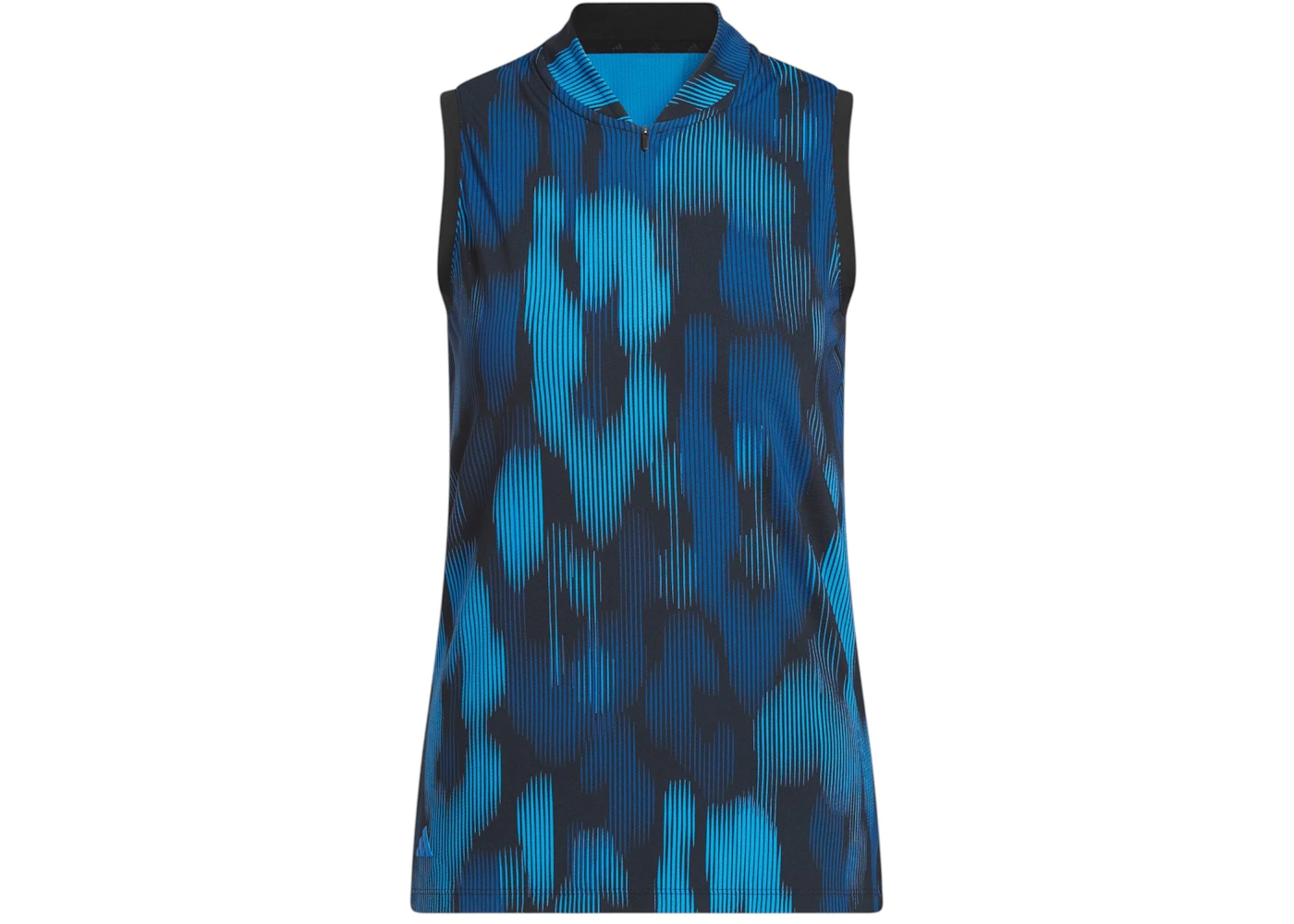 adidas Women's Ultimate365 Tour Printed Sleeveless Polo Shirt Lucid Ray Blue