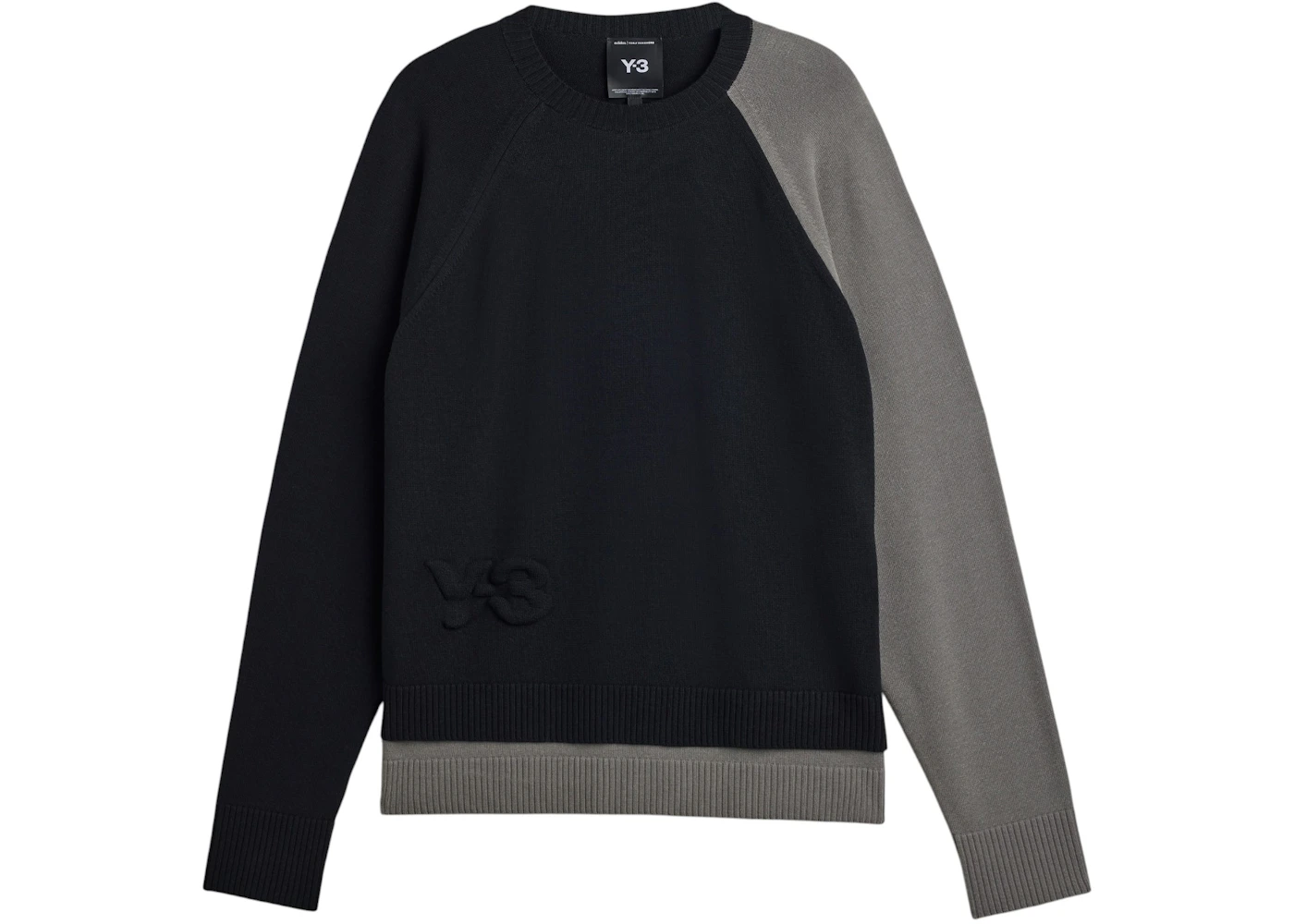 adidas Y-3 Logo Knit Crewneck Black