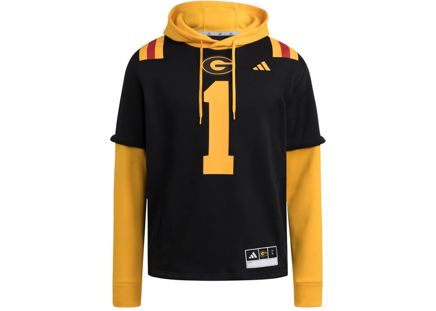 adidas Tigers Jersey Hoodie Grambling State Black Team Colleg Gold