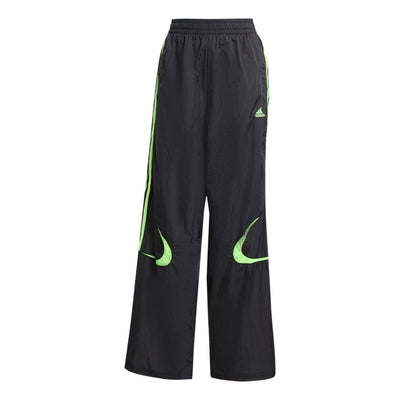 (WMNS) adidas Teamgeist Oversized Track Pants 'Black Signal Green'