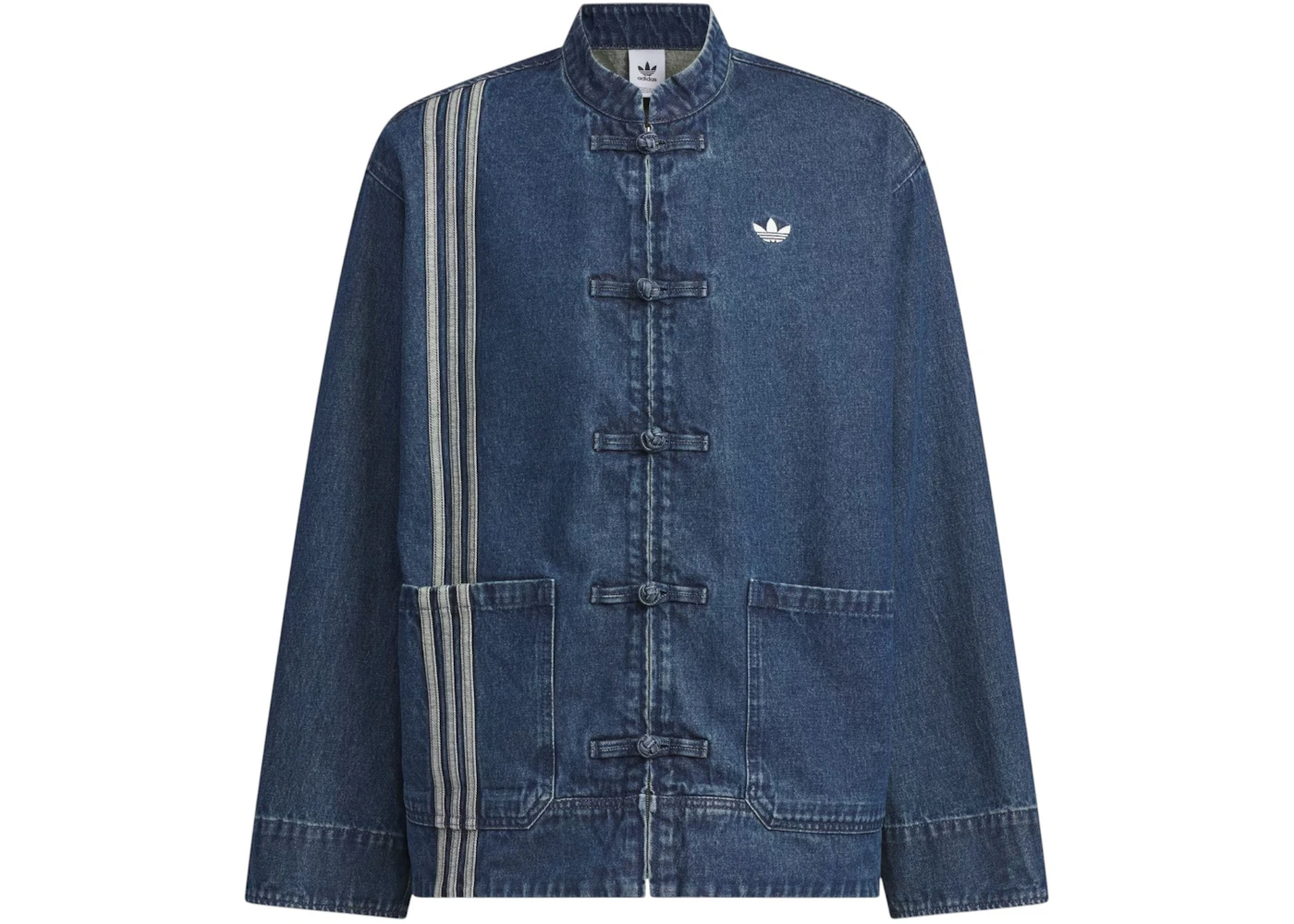 adidas CTT Oversized Chinese Track Top 3.0 Gender Neutral Jacket Medium Blue Denim