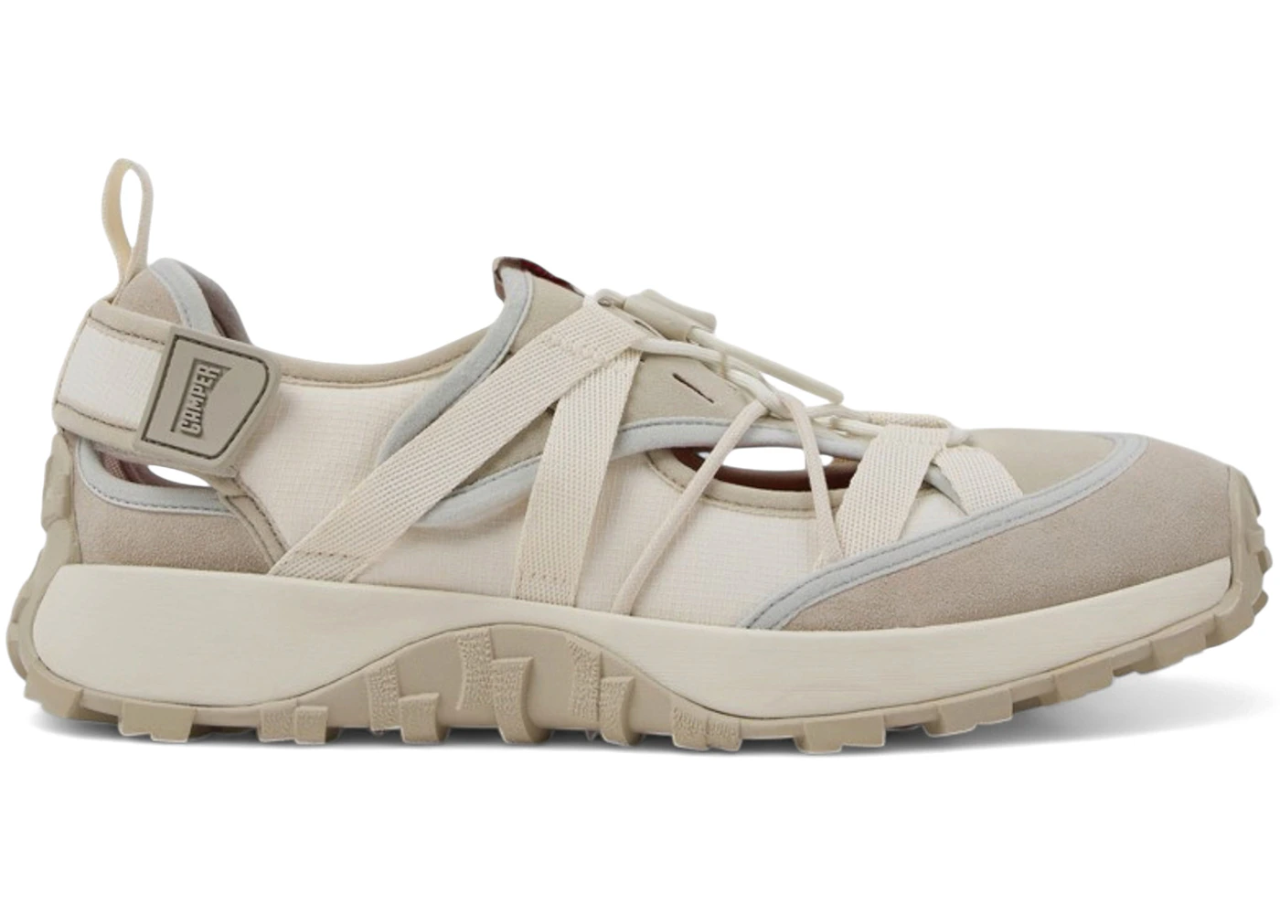 Camper Drift Trail Vibram Recycled PET Nubuck Sneaker Beige White