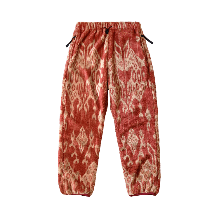 Kapital Java Kasuri Fleece Easy Pants 'Red'