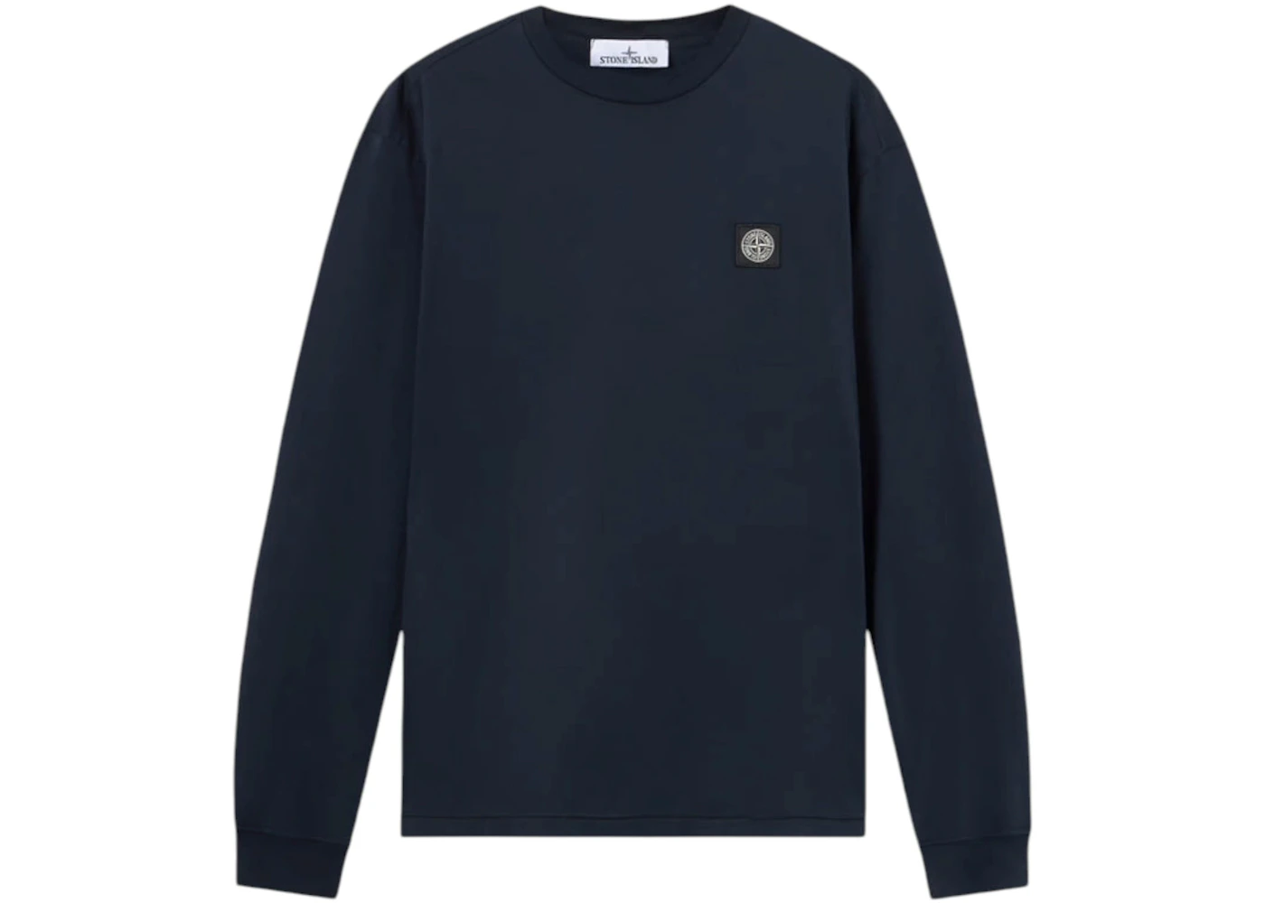 Stone Island 60/2 Cotton Jersey L/S Compass Patch T-shirt Black