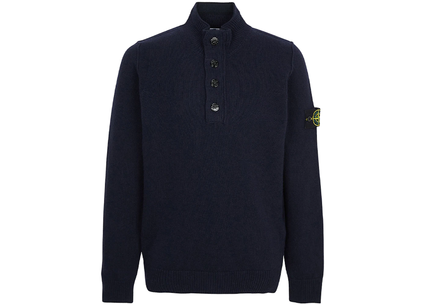 Stone Island Half Zip Up Knitwear Navy