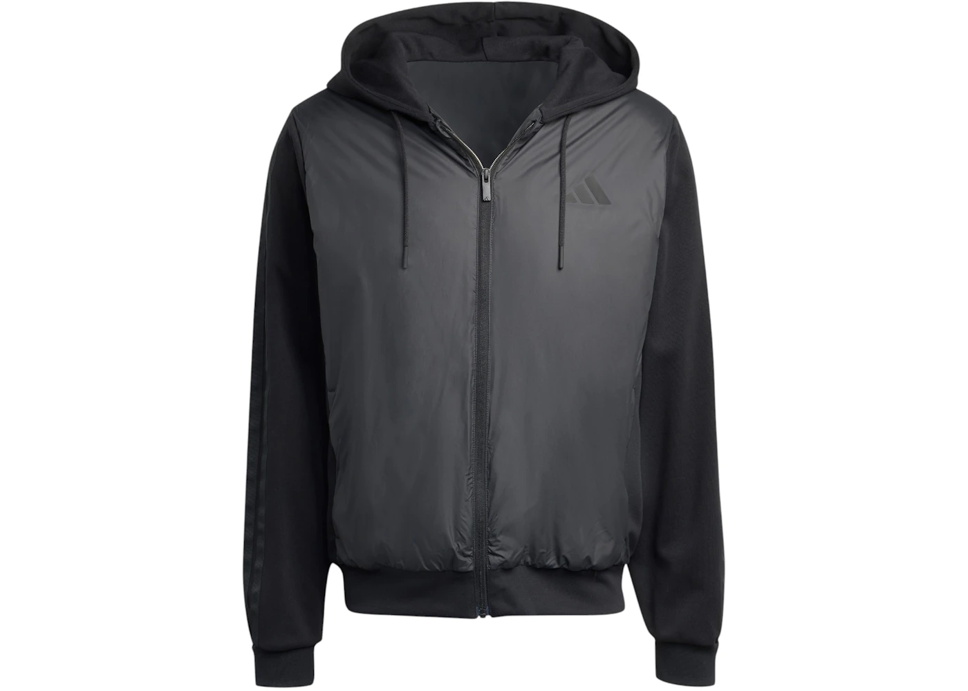 adidas Essentials Climawarm 3-Stripes Insulated Hooded Hybrid Jacket Black