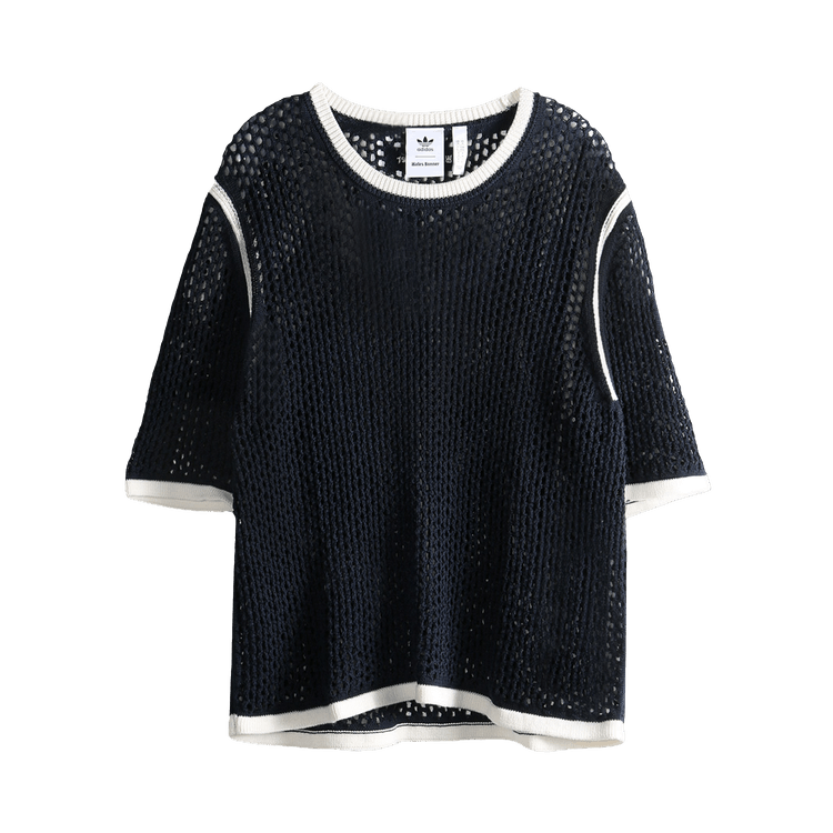 adidas x Wales Bonner Knit Tee 'White/Green/Blue Bird/Night Indigo'