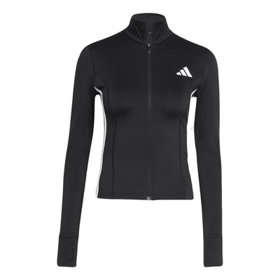 (WMNS) adidas Workout Essentials Zip Through Jacket 'Black White'