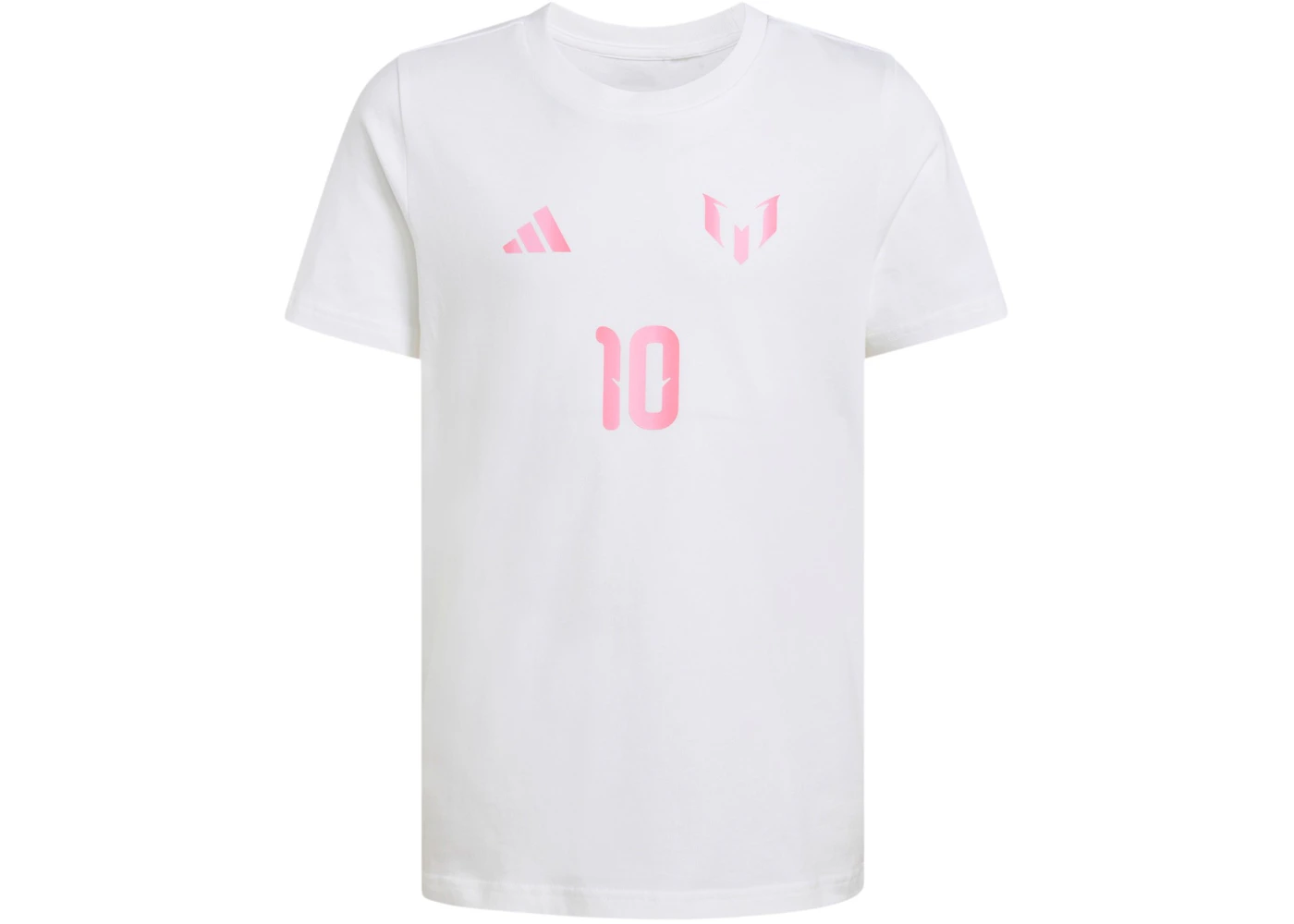 adidas Kids Name & Number Graphic T-Shirt White