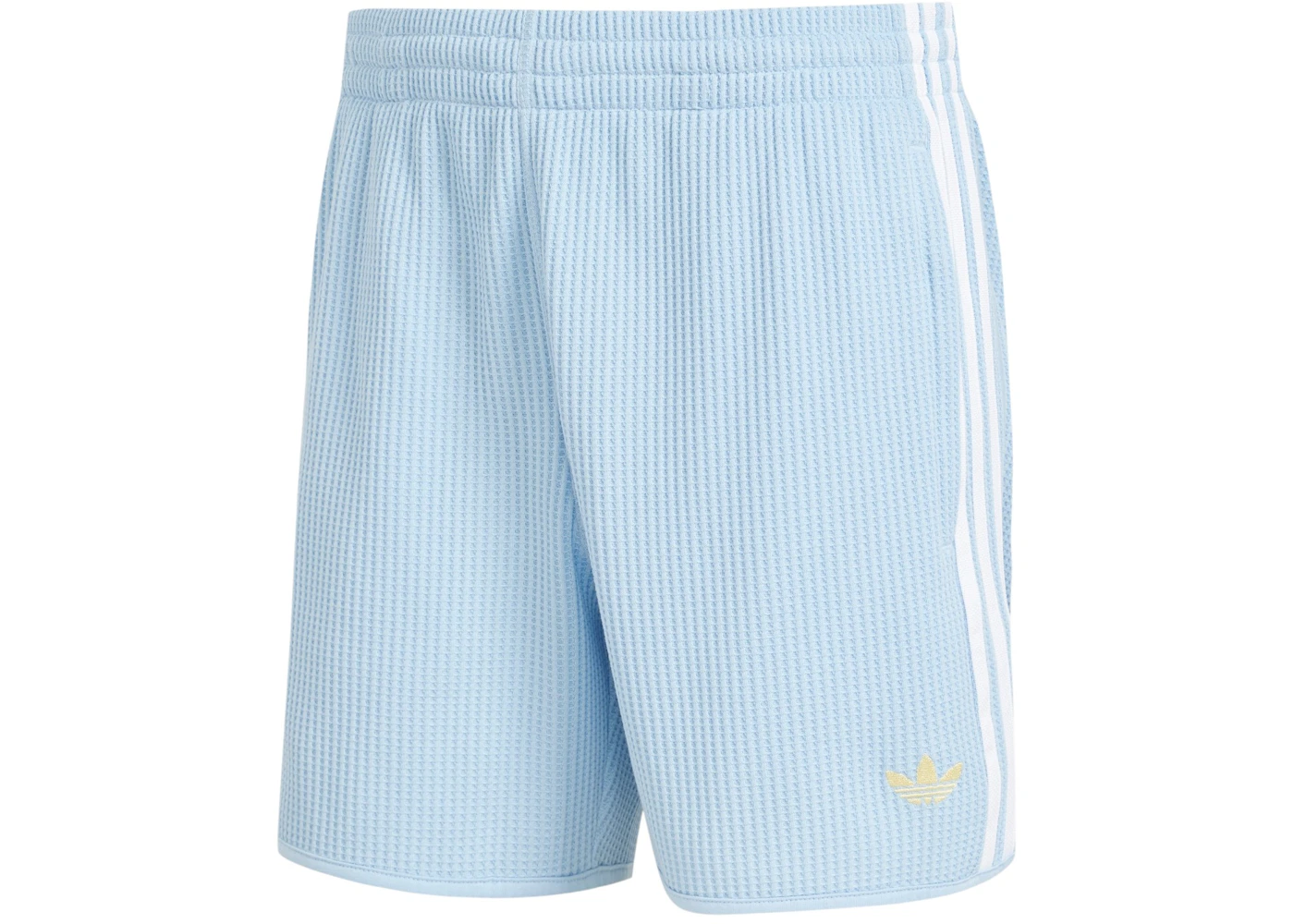 adidas Waffle Knit Sprinter Shorts Clear Sky White Almost Yellow