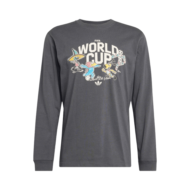 Adidas Fifa World Cup 26 Mascot Long Sleeve T-Shirt 'Carbon'
