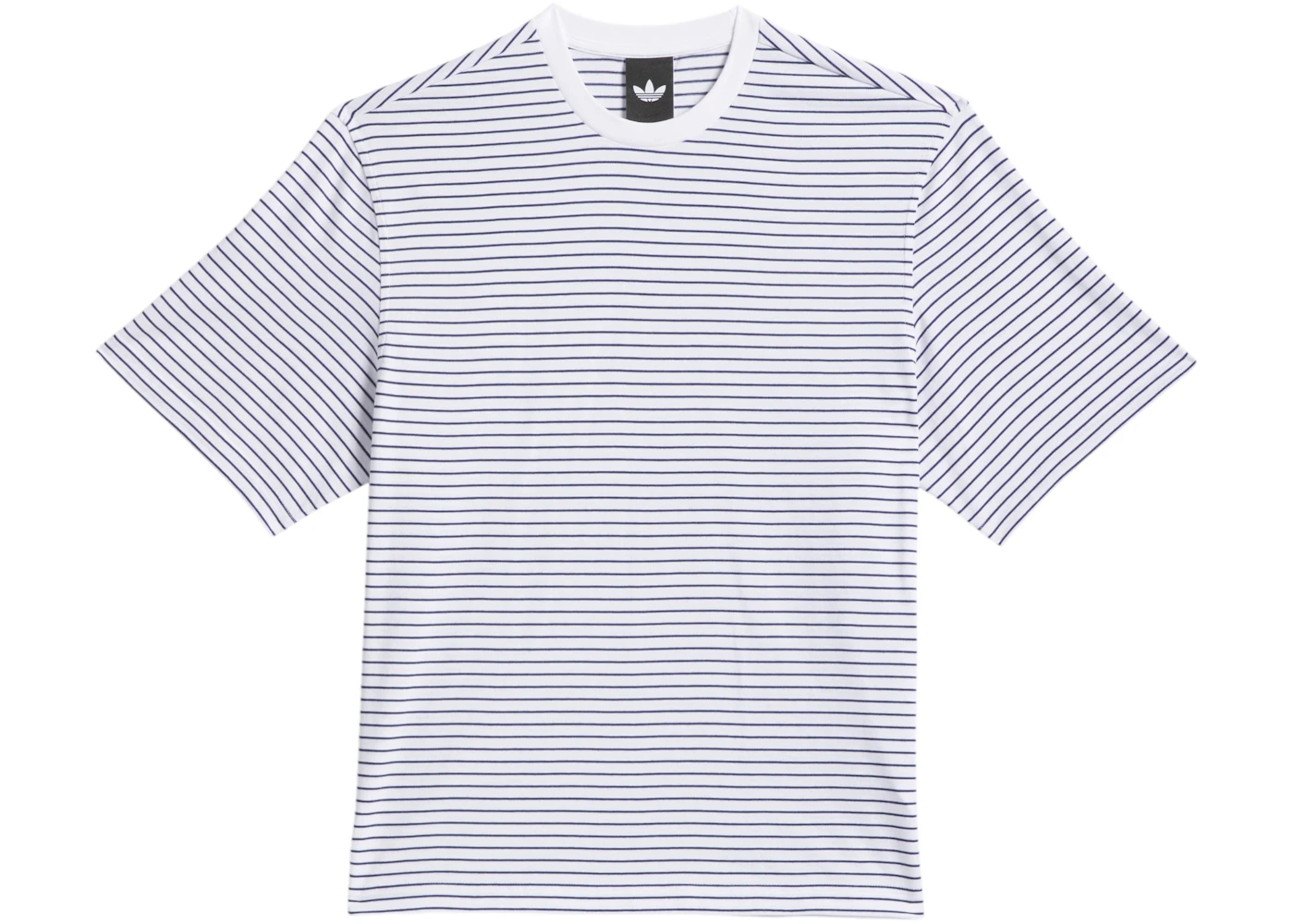 adidas Yarn Dye Tee White/Dark Blue
