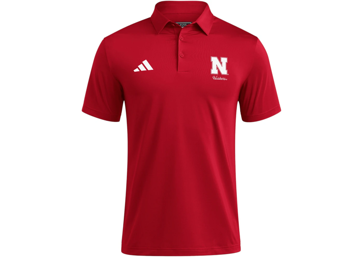 adidas Cornhuskers Ultimate365 Solid Polo Shirt Team Power Red/White/Multi