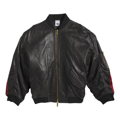 adidas x Chavarria Leather Bomber Jacket 'Black'