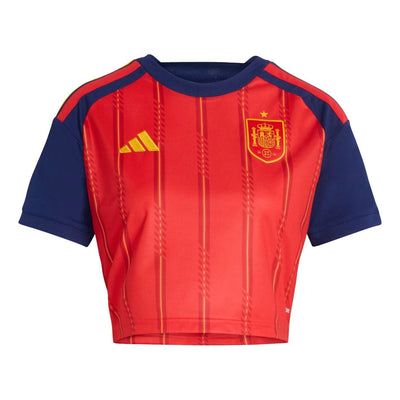 (WMNS) adidas Spain 26 Home Cropped Jersey Asia Sizing 'Vivid Red'
