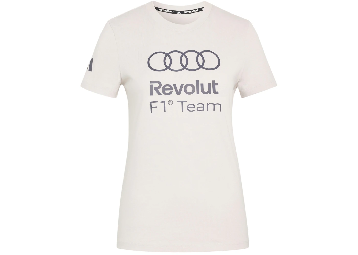 adidas Women's Audi Revolut F1 Team DNA Graphic Tee Chalk Pearl