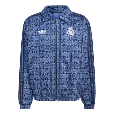 adidas x Real Madrid Lfstlr Track Top Asia Sizing 'Collegiate Navy Crew Blue'