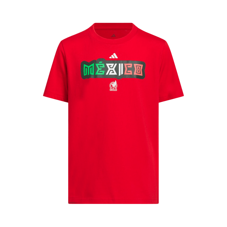 Adidas World Cup 26 Mexico Home Graphic Tee 'Better Scarlet'