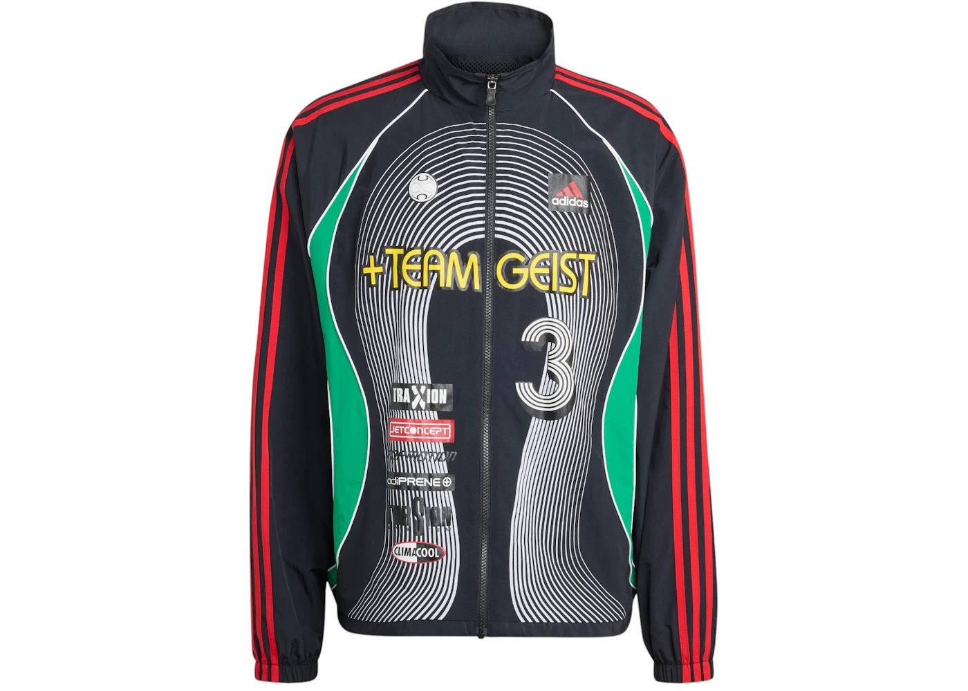 adidas Teamgeist Moto Tracktop Black Green Better Scarlet