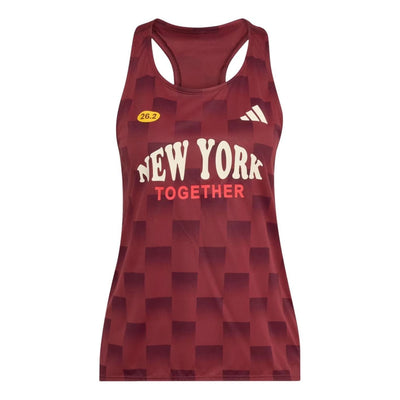 (WMNS) adidas Adizero NYC Running Tank Top Asia Sizing 'Shadow Red Maroon'