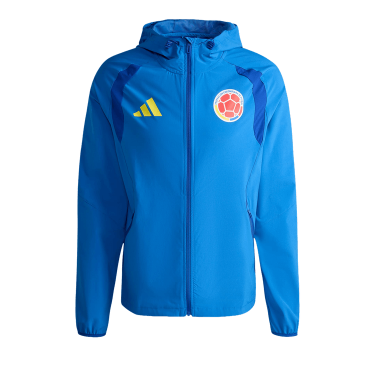 Adidas Colombia Tiro Travel Full Zip Windbreaker 'Bright Royal'