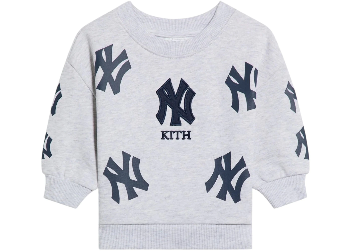 Kith x New York Yankees Baby Nelson Crewneck Light Heather Grey