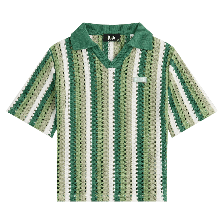 Kith Open Knit Pullover Polo 'Sage'