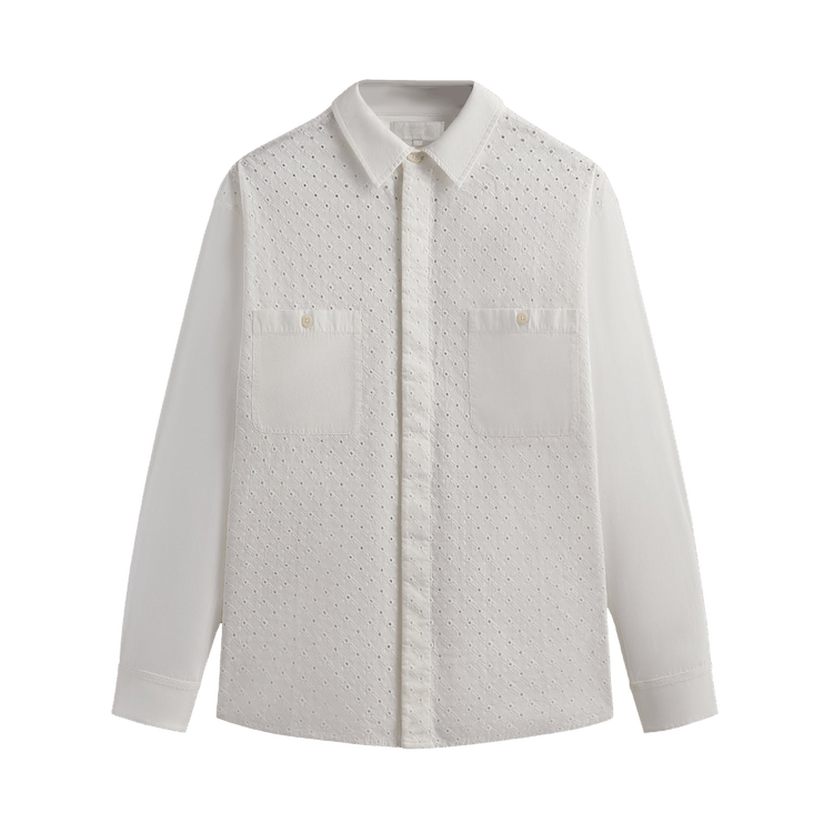 Kith Lattice Floral Long-Sleeve Apollo Shirt 'Silk'