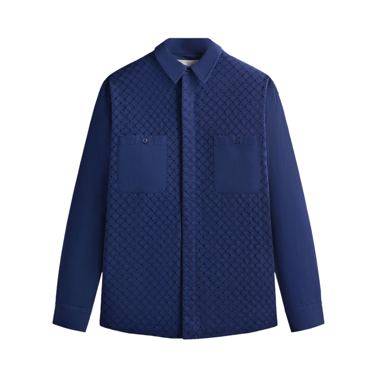 Kith Lattice Floral Long-Sleeve Apollo Shirt 'Cave'