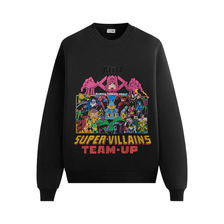 Kith x Marvel Team Up Vintage Nelson Crewneck 'Black'