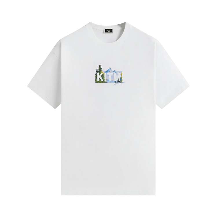 Kith For Bob Ross Mountain Classic Logo Tee 'White'