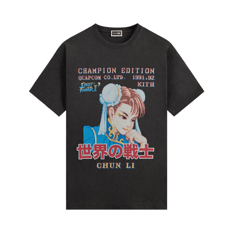 Kith x Capcom Chun Li Champion Edition Vintage Tee 'Black'