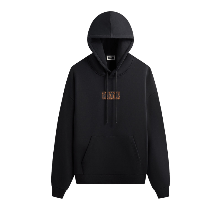 Kith Classic Logo Leopard Applique Nelson Hoodie 'Black'