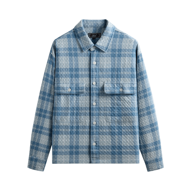 Kith Washed Indigo Plaid Henson Shirt 'Light Indigo'