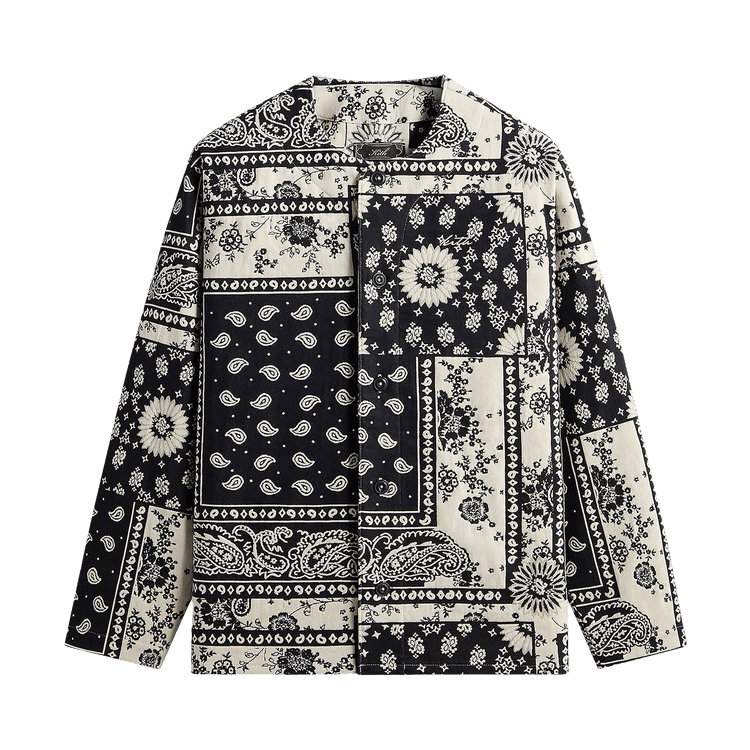 Kith Bandana Jacquard Long Sleeve Willis Shirt 'Nocturnal'