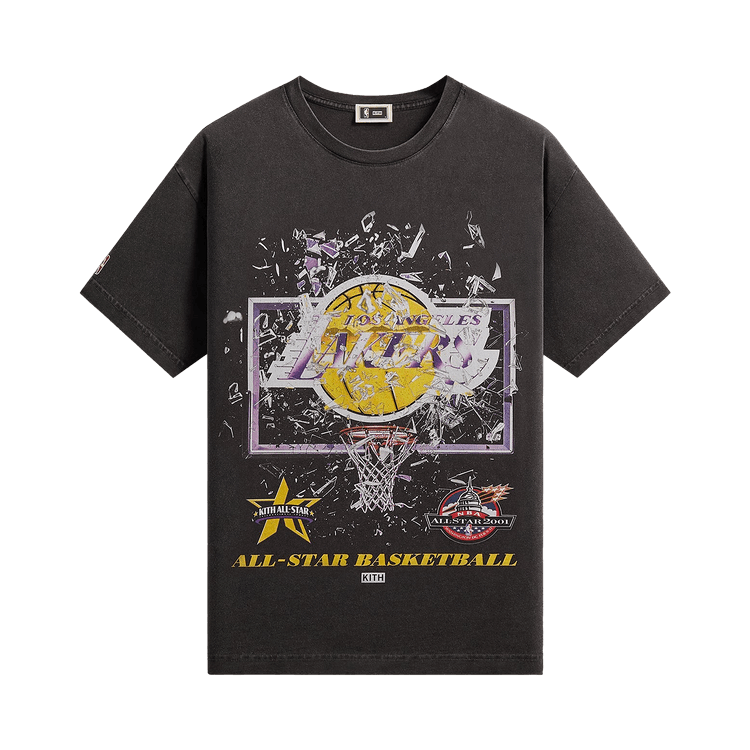 Kith For NBA All-Star Los Angeles Lakers Shattered Backboard Vintage Tee 'Black'