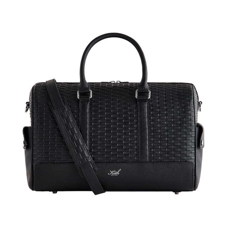 Kith Monogram Leather Explorer Traveler K40 Duffle Bag 'Black'