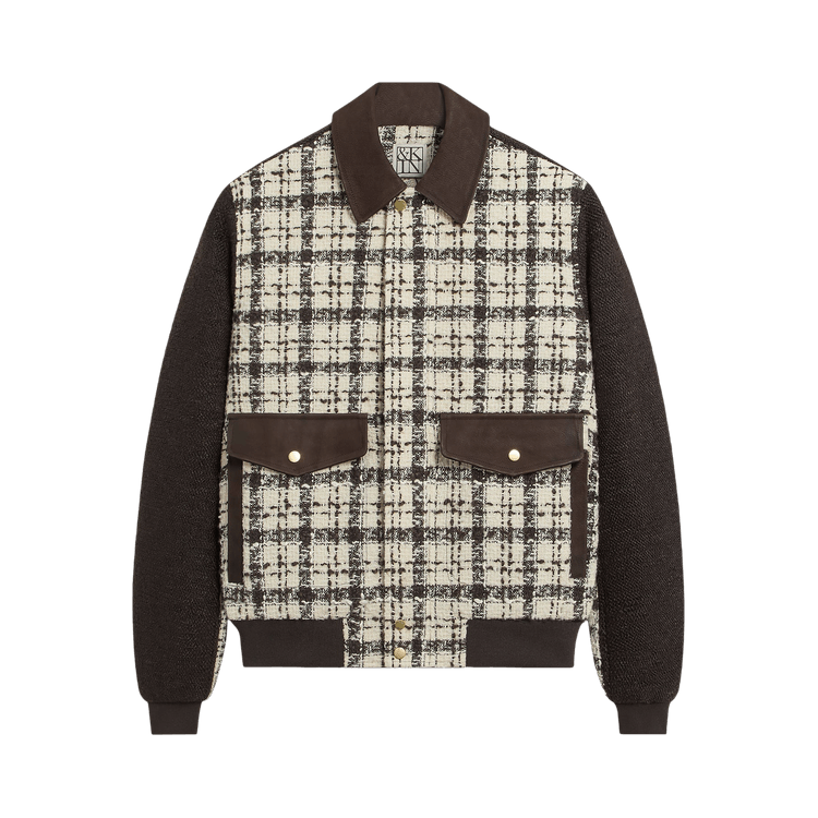Kith &Kin Mixed Tweed Hawthorne Flight Jacket 'Sandrift'