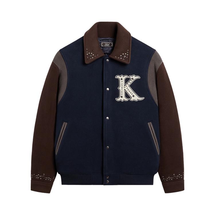 Kith Melton Wool Studded Varsity Jacket 'Eve'