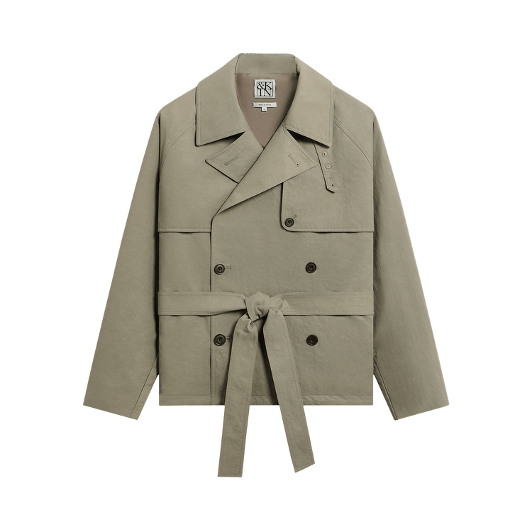 Kith &Kin Washed Twill Nikolai Cropped Trench 'Scene'