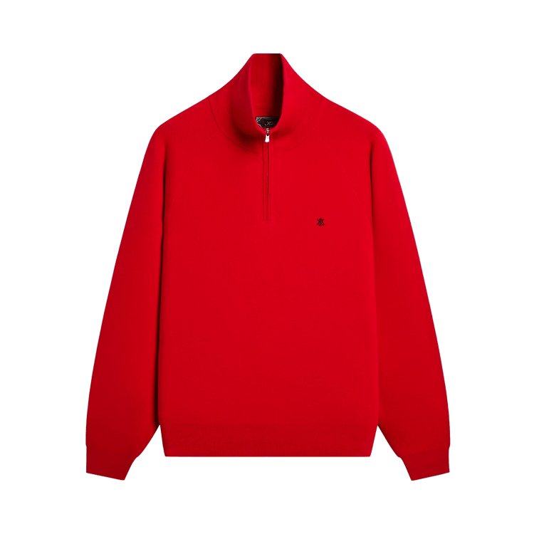 Kith Compact Cotton Knit Javier Quarter Zip Pullover 'Fame'
