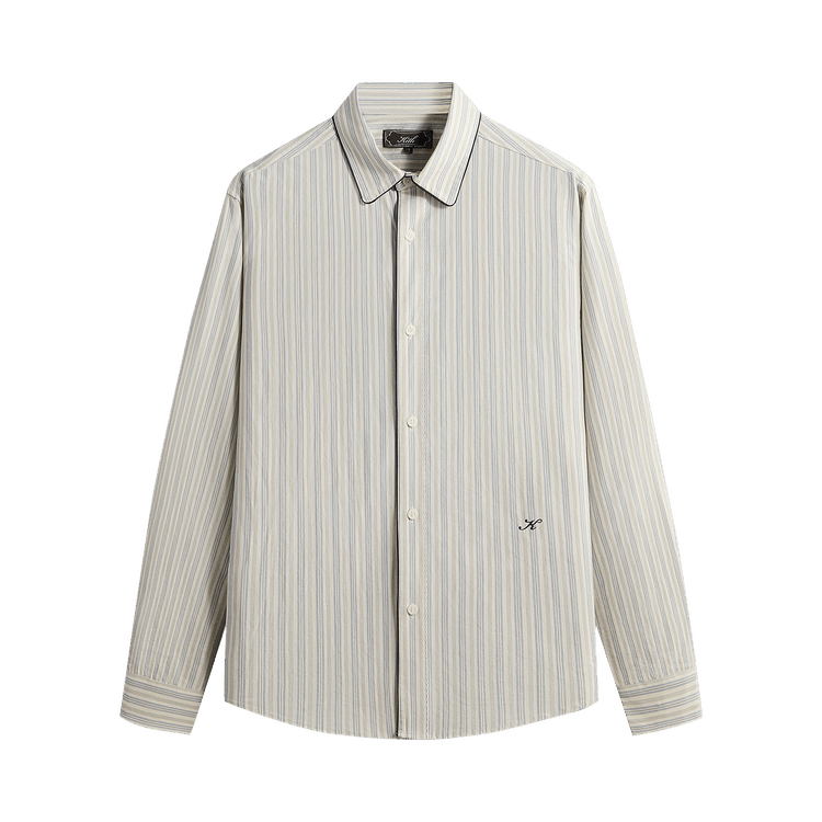 Kith Striped Poplin Georgie Shirt 'Sandrift'