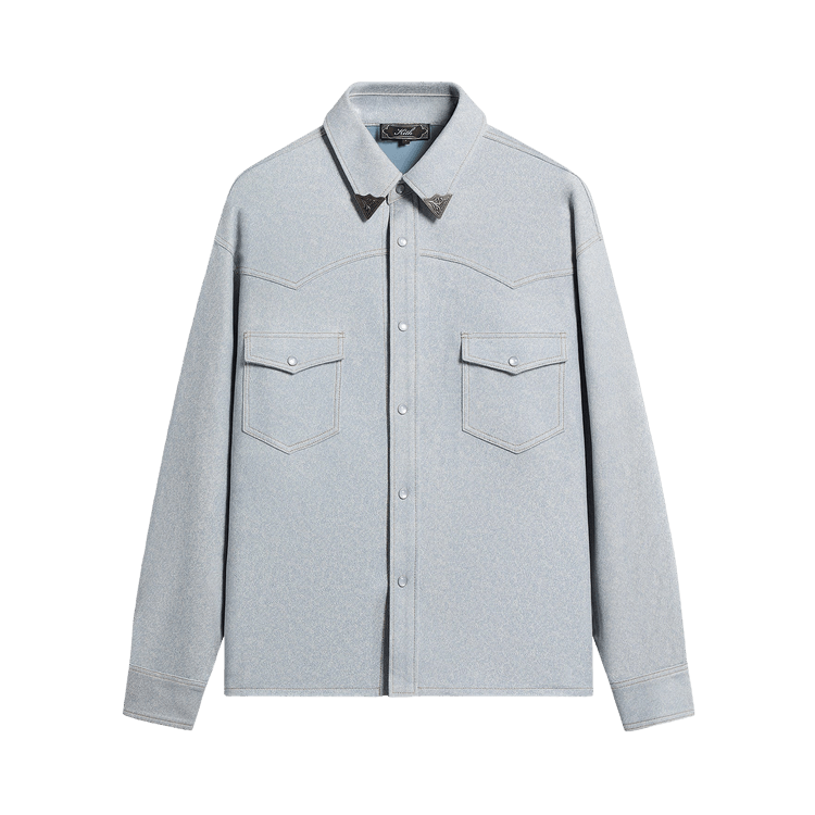 Kith Leather Denim Western Henson Shirt 'Light Indigo'