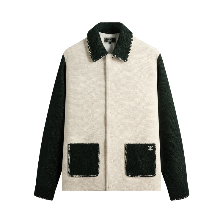 Kith Boucle Boxy Collared Overshirt 'Sandrift'