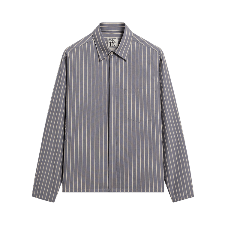 Kith &Kin Striped Poplin Nico Shirt 'Chasm'