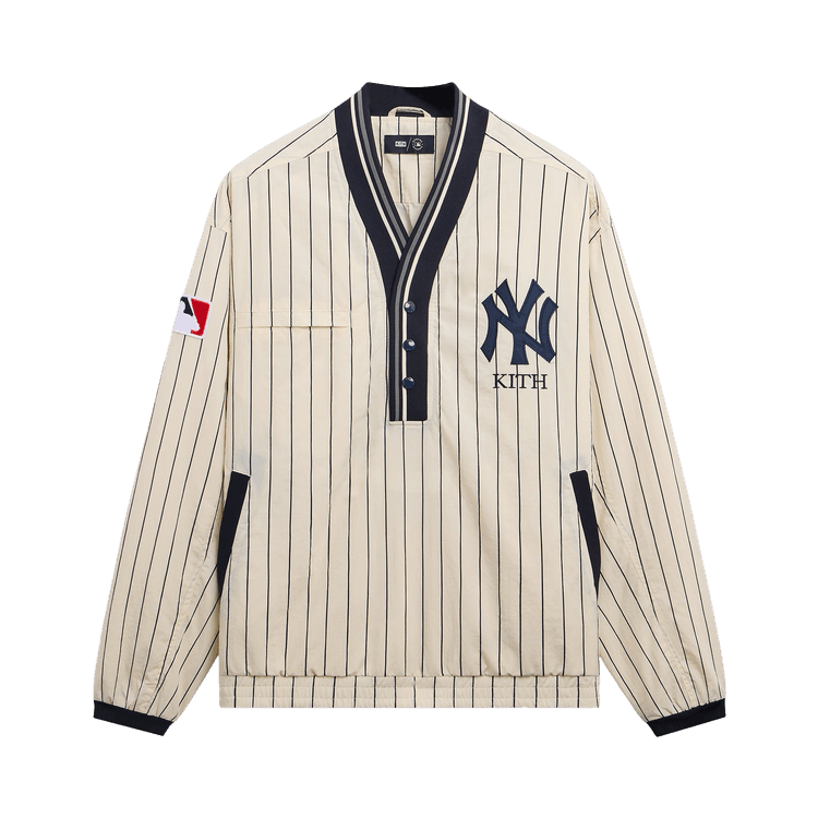 Kith For The New York Yankees Nylon Raffi Pullover 'Sandrift'