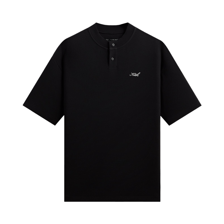Kith Micro Waffle Tristan Henley 'Black'