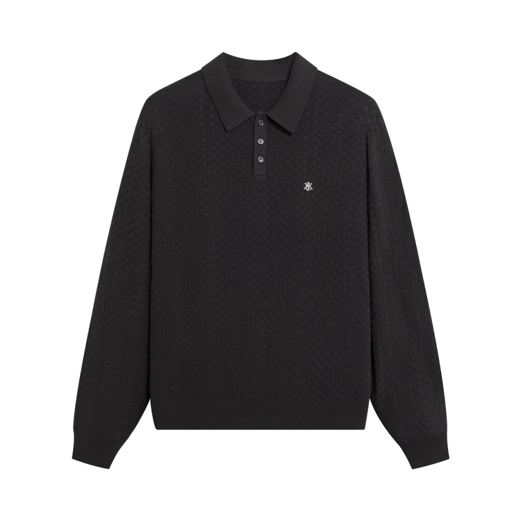 Kith Long Sleeve Tilden Pullover 'Black'